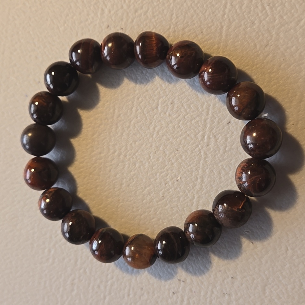 Red Tiger eye bracelet 10mm gemstones N178